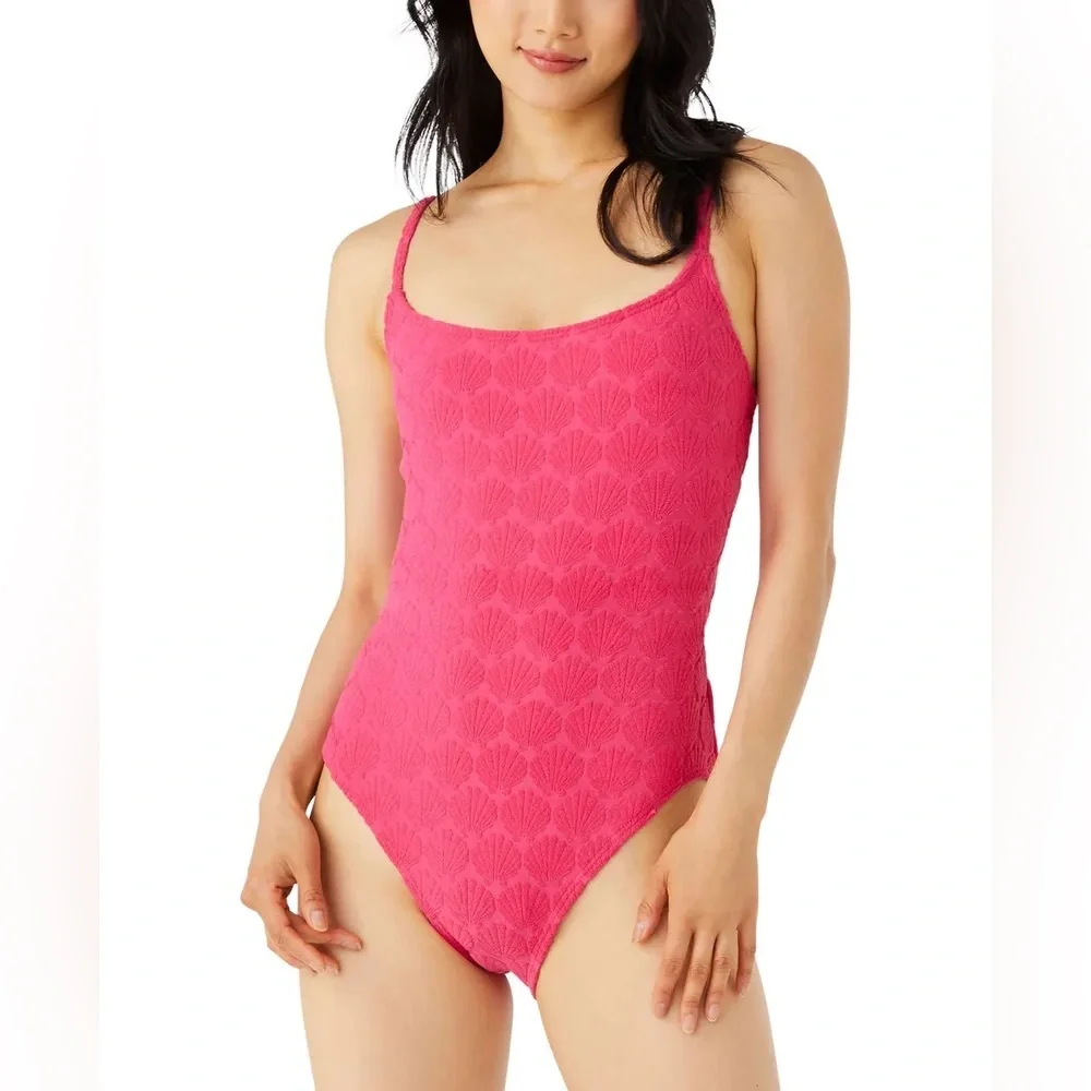 Kate Spade Shell Textured Print Swimsuit